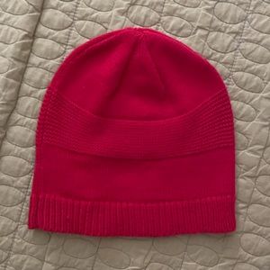 NWOT Red Small Knit Beanie Cap 100% Acrylic measures 18” around the band opening